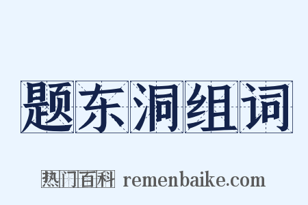 题东洞组词是什么意思的图片
